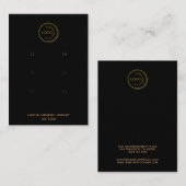 ロゴのイヤリングディスプレイを追加する3ペア黒 名刺 (正面/裏面)