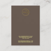 ロゴのイヤリングディスプレイを3組茶色に追加 名刺 (裏面)