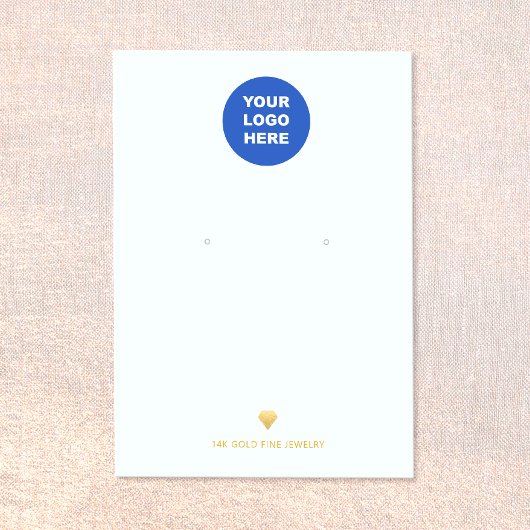 ロゴのイヤリングディスプレイカードの追加金ゴールドひし形アイコン