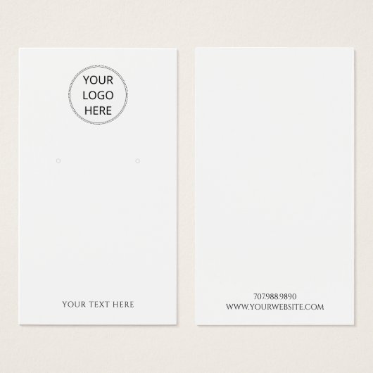 ロゴのイヤリングディスプレイカードの追加 (正面&裏面)