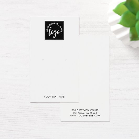 ロゴのイヤリングディスプレイカードの追加 (デスク)