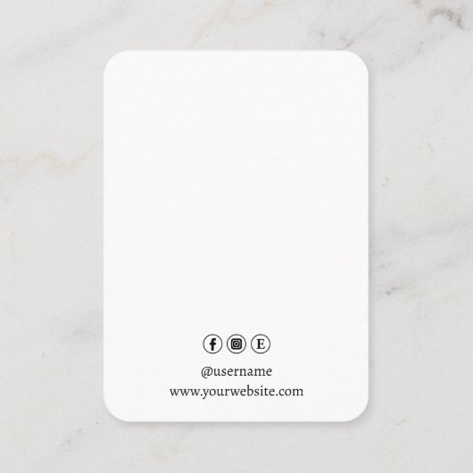 ロゴのイヤリングディスプレイカード（縦） 名刺