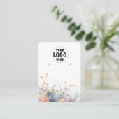 ロゴのイヤリングディスプレイカード（縦） 名刺 (スタンド正面)