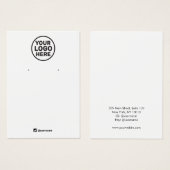 ロゴのイヤリングディスプレイソーシャルネットワークの追加 (正面&裏面)