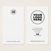 ロゴのイヤリングモダン表示カーミニマルドを追加する (正面&裏面)