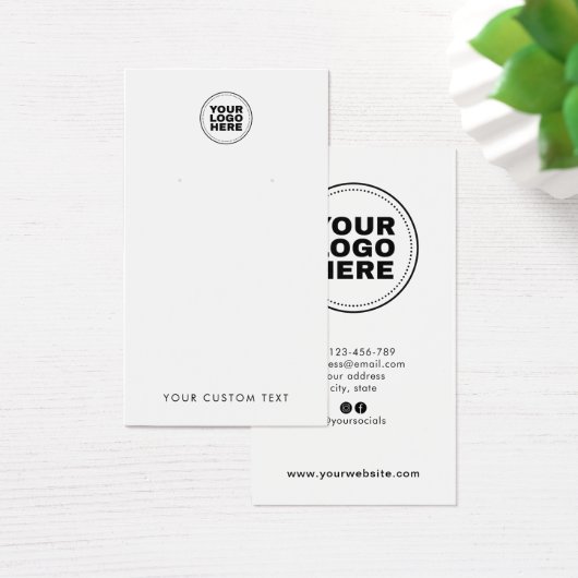 ロゴのイヤリングモダン表示カーミニマルドを追加する (デスク)