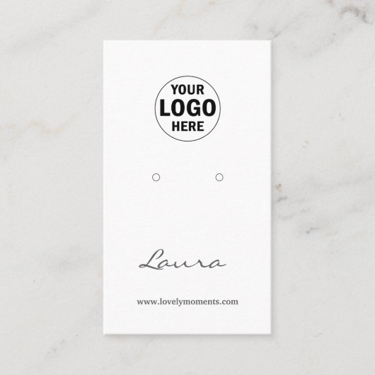 ロゴのイヤリング表示の名刺を追加する 名刺 (正面)