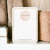 ロゴのイヤリング表示の薄い金ゴールド(縦) 名刺