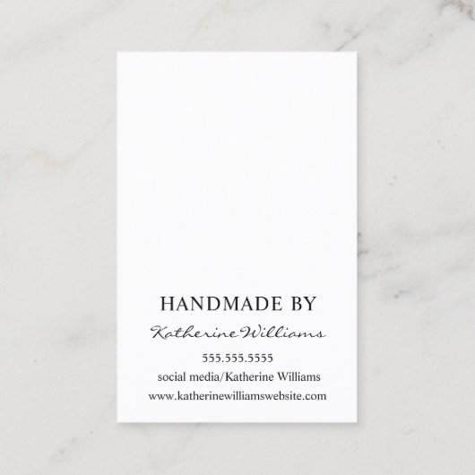 ロゴのイヤリング表示を追加する |ワイルドフラワーフローラ 名刺 (裏面)