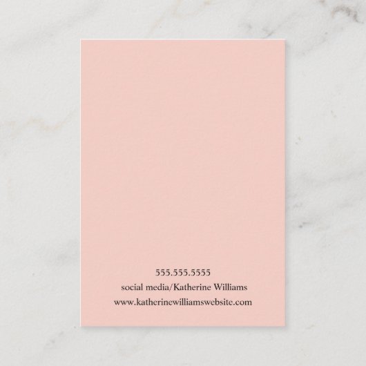 ロゴのイヤリング表示を追加 |バラ金ゴールドとグリッター 名刺 (裏面)