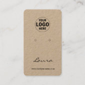 ロゴのイヤリング表示を追加Kraft紙 名刺 (正面)