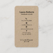 ロゴのイヤリング表示を追加Kraft紙 名刺 (裏面)