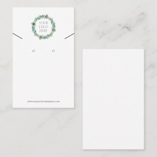 ロゴのイヤリング表示カードの挿入 名刺 (正面/裏面)