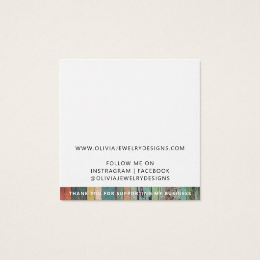 ロゴのイヤリング表示カードをシックに追加 (裏面)