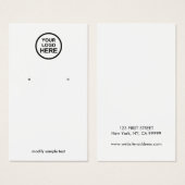 ロゴのイヤリング表示カード (正面&裏面)