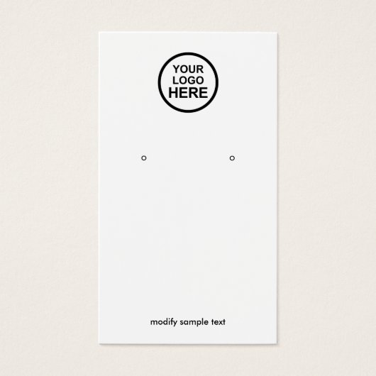 ロゴのイヤリング表示カード (正面)