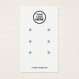 ロゴのイヤリング表示カード