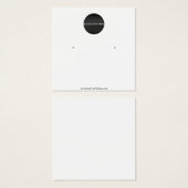 ロゴのイヤリング表示カード (正面&裏面)