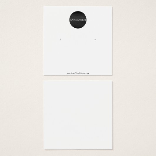 ロゴのイヤリング表示カード (正面&裏面)