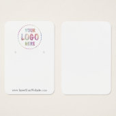 ロゴのイヤリング表示カード(大) (正面&裏面)