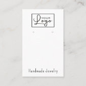 ロゴのイヤリング表示ソーシャルメディアQRコードバス 名刺 (正面)