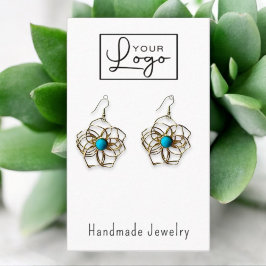 ロゴのイヤリング表示ソーシャルメディアQRコードバス 名刺