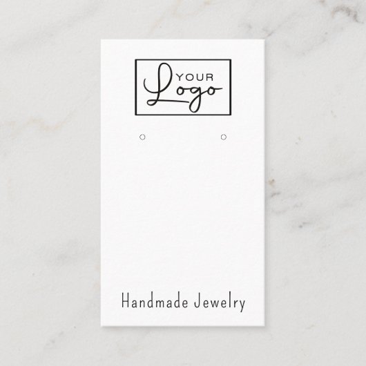 ロゴのイヤリング表示ソーシャルメディアQRコードバス 名刺 (正面)