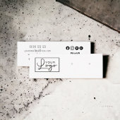 ロゴのイヤリング表示ソーシャルメディアQRコード スキニー名刺