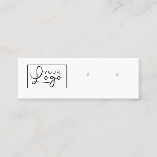 ロゴのイヤリング表示ソーシャルメディアQRコード スキニー名刺 (正面)