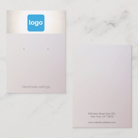 ロゴのイヤリング表示ホルダーの名刺を追加 名刺 (正面/裏面)