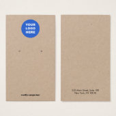 ロゴのイヤリングKraftディスプレイカードの追加 (正面&裏面)