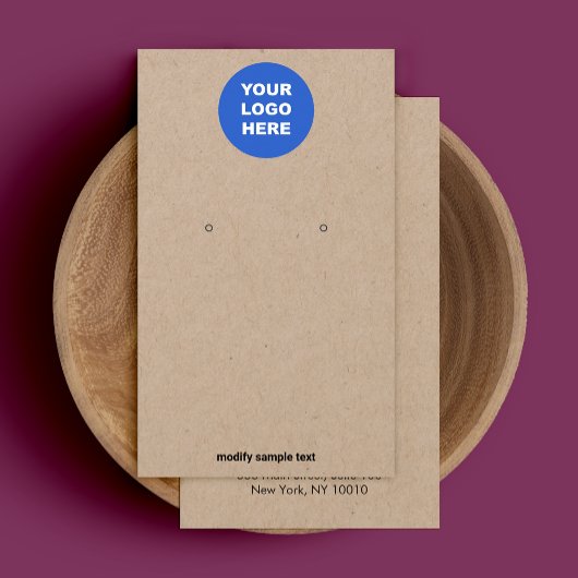 ロゴのイヤリングKraftディスプレイカードの追加