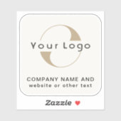 ロゴのオフ白正方形ノートパソコンビジネスVinyl Sti シール (シート)