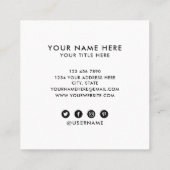 ロゴのカスタム円をプロフェッショナル白に追加 スクエア名刺 (裏面)