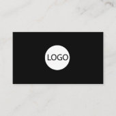 ロゴのカスタム円をプロフェッショナル黒に追加 名刺 (正面)