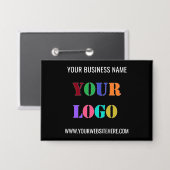 ロゴのカスタム文字ビジネスのプロモーションボタン 缶バッジ (正面/裏面)