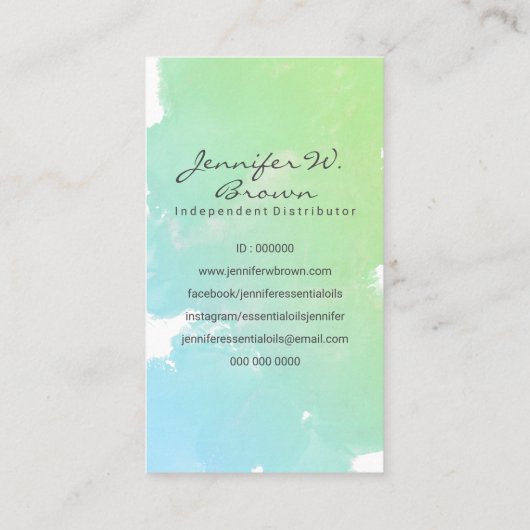 ロゴのカスタム追加の基本油 名刺 (裏面)