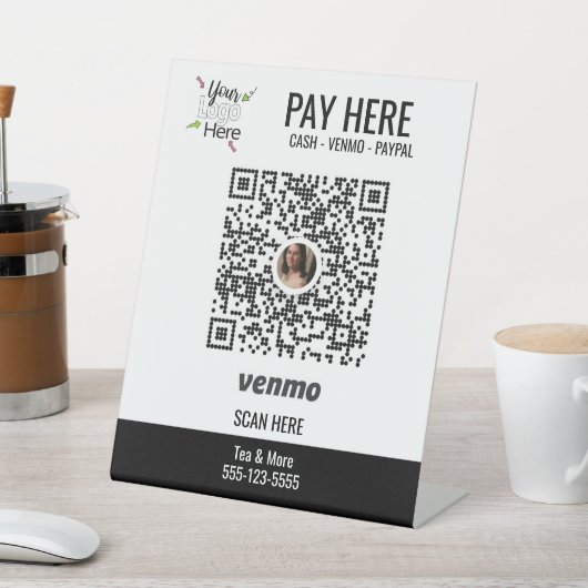 ロゴのカスタム追加 | Venmoペイペデスタルサインを使用 台座サイン (インサイチュ)