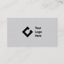 ロゴのクラシックでフェイクなリネン灰色 名刺