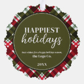 ロゴのクリスマスを追加 オーナメントカード (裏面)