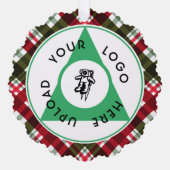 ロゴのクリスマスを追加 オーナメントカード (正面)