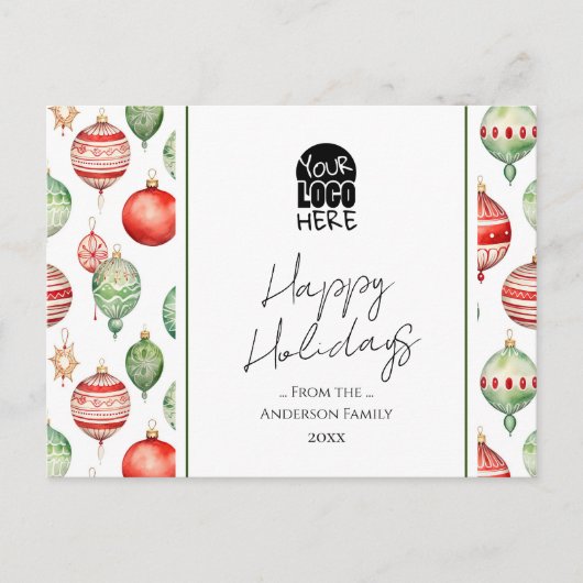 ロゴのクリスマス挨拶 ポストカード (正面)