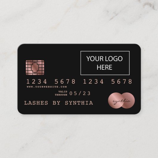 ロゴのクレジットカードの追加スタイル 名刺 (正面)