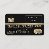 ロゴのクレジットカードを追加ありがとうございます 名刺 (正面)