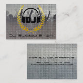 ロゴのクールなdjの金属名刺 名刺 (正面/裏面)