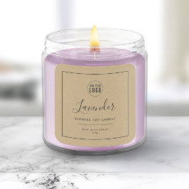 ロゴのグレーのKraft製縁ど品ラベルを追加 スクエアシール