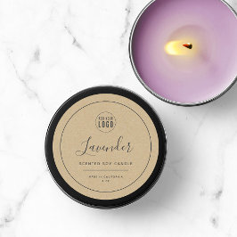 ロゴのグレーのKraft製縁ど品ラベルを追加 ラウンドシール