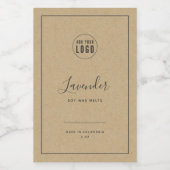 ロゴのグレーのKraft製縁ど品ラベルを追加 ワインラベル (シングルラベル)