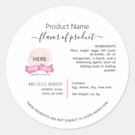 ロゴのコテージ法ラベルを追加する ラウンドシール