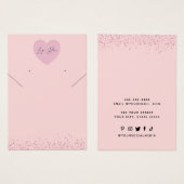 ロゴのシックなネックレスイヤリングディスプレイカードの追加 (正面&裏面)